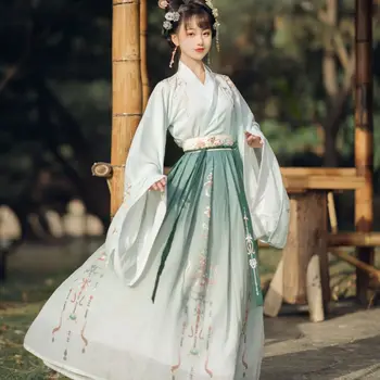 Čínsky Štýl Hanfu Šaty Žien Tradičné Elegantný Kvetinové Výšivky Princezná Šaty Orientálne Rozprávky Cosplay Fáze Tanec Župan