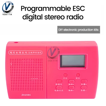 ZX2085 Programovanie Elektricky Nastaviteľné Digitálne Stereo Rádio DIY diely 65-108MHz Elektronické Zručnosti pedagogickej Praxe Časti