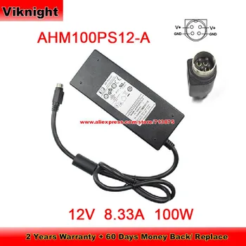 Skutočné AHM100PS12-A K13240069 10009518-pre XP 100W Nabíjačku 12V 8.33 AC Adaptér pre Synology DS918 Kolo s 4 Piny Plug