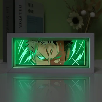 Anime Light Box Detí Nočné Svetlo 3D Papier Rezbárstvo Svetlo Usb Led Svetlo, Drevo stolná Lampa, Spálne, Nočné Lampy Dieťa Brithday Darček