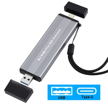 M. 2 NVMe Prípade SSD Krytu 10Gbps M2 NVMe na USB 3.1 Gen2 Vonkajšieho Krytu SSD Prípade Za M2 NVMe PCIe 2230 2242 2260 2280 SSD