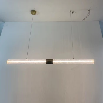 Prívesok Lampa Led Umenie Luster Svetlo Izba Dekor Trubice Luxusné Dlhé Stick Jednoduché Moderné Štúdie Bar Obchody Sklo Office Výstava