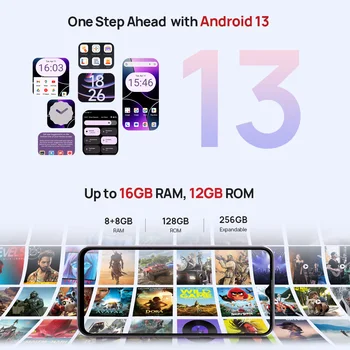 (2023 Nové)Ulefone Poznámka 16 Pro 4G Globálna Verzia Smartphone 16GB RAM +128 GB ROM Android 13 Telefón 50MP 6.52 palcový globálna verzia
