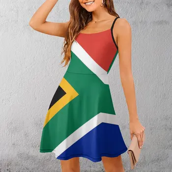Južná Afrika Vlajka - Africkej Rugby Springboks, Nálepka Obliečky prehoz cez posteľ T-Shirt Premium Exotické Ženy Šaty Žien Šatka Šaty N