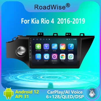 Roadwise 8+256 Android autorádia Multimediálne Carplay Pre Kia RIO 4 IV X-Line 2016 2017 2018 2019 4G Wifi, GPS, DVD 2 DIN Autoradio