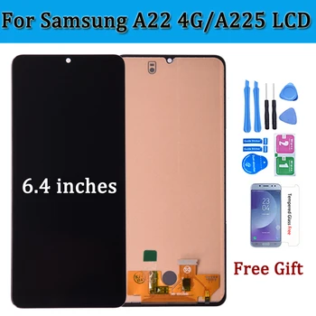Pre Samsung Galaxy A22 4G LCD Samsung A225 A225F SM-A225F/DS LCD Displeja Rám Dotyk Digitalizátorom. Obrazovke LCD A225
