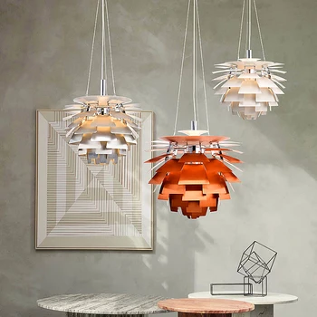 Moderné LED Pinecone Prívesok Lampy Louis Dizajn, Luster Obývacia Izba Dekor Domov Hliníkové Závesné Svetlo, Ph Artičok Pozastavenie