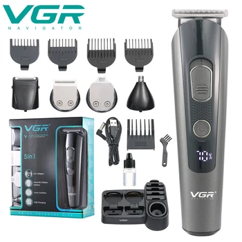 VGR Hair Clipper Profesionálny Zastrihávač Chĺpkov Bezdrôtový Holič Elektrický Sušič na Rezanie Stroj Multifunkčné Clipper pre Mužov V-175